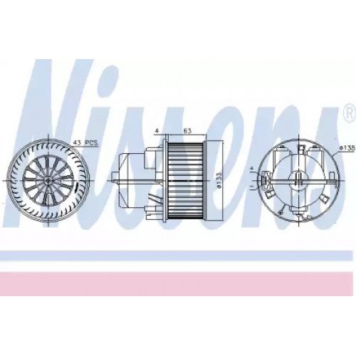 Вентилятор салона AS07327791 на VOLVO XC60 2008-2016