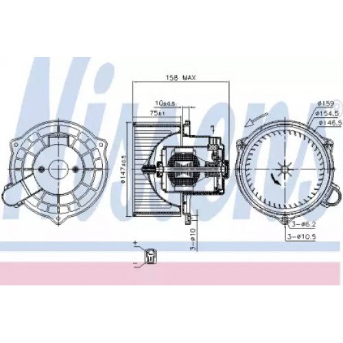 Вентилятор салону AS07339719 на HYUNDAI GETZ 2002-2005