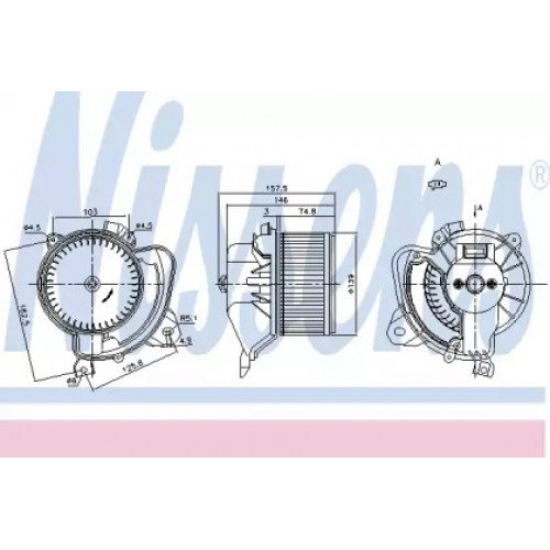 Вентилятор салону AS00054686 на FIAT LINEA 2007-2015