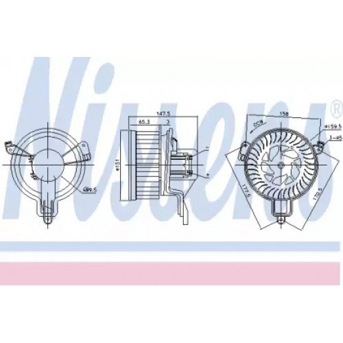 Вентилятор салона AS00053988 на CITROEN BERLINGO 2002-2007