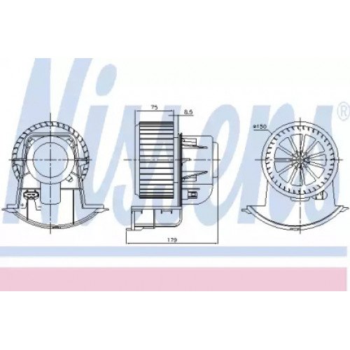 Вентилятор салону AS00059739 на VOLKSWAGEN T5 2003-2009