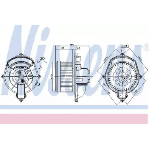 Вентилятор салону AS00054728 на CITROEN BERLINGO 2008-2012