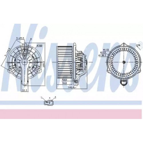 Вентилятор салона AS07309834 на HYUNDAI i30 2012-2016