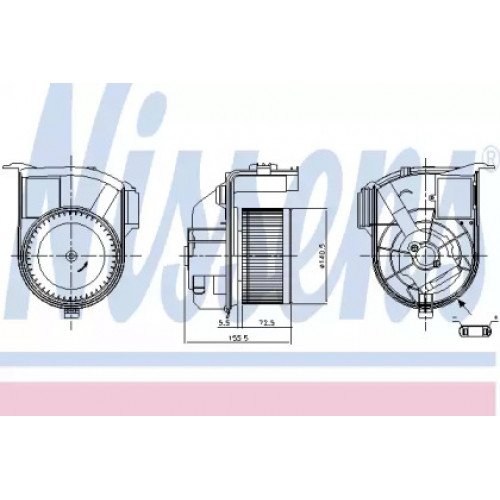 Вентилятор салона AS07296022 на NISSAN KUBISTAR 2003-2009
