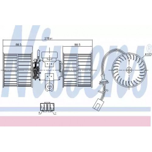 Вентилятор салону AS07333362 на SKODA FELICIA 1998-2001