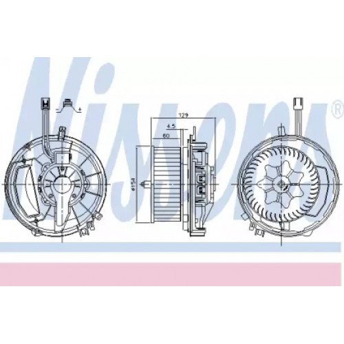 Вентилятор салону AS07307666 на VOLKSWAGEN GOLF VII 2013-2017