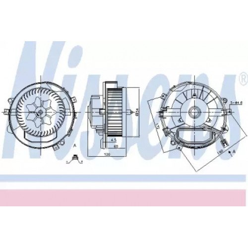 Вентилятор салону AS00059749 на VOLKSWAGEN GOLF VII 2013-2017
