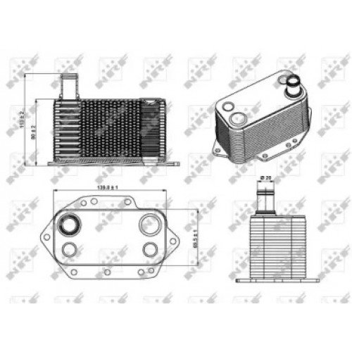 Масляный радиатор AS07297384 на BMW 5 (E60/E61) 2003-2010