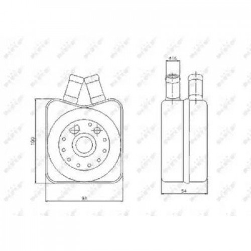 Масляний радіатор AS00052489 на VOLKSWAGEN PASSAT (B3) 1988-1993