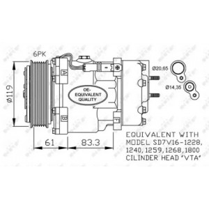 Компрессор кондиционера AS00052766 на CITROEN JUMPY 2003-2006