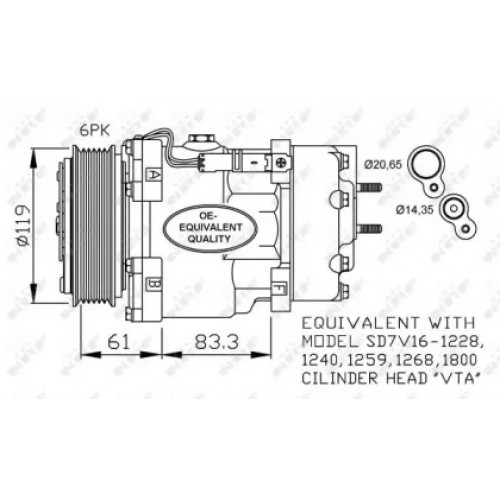 Компрессор кондиционера AS00052766 на CITROEN JUMPY 2003-2006