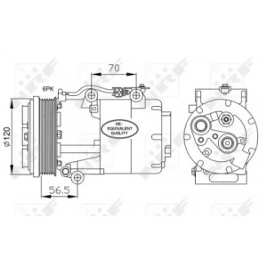 Компресор кондиціонера AS00053333 на FORD KUGA 2008-2012