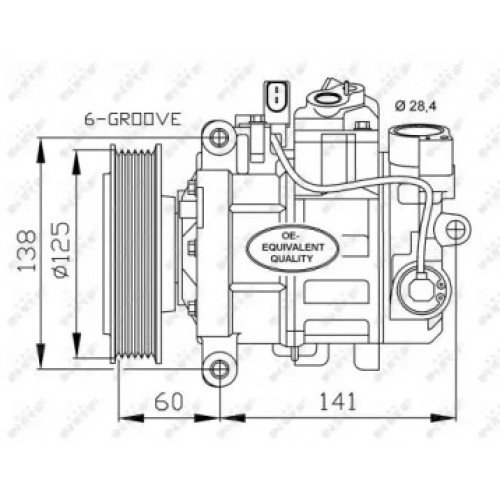 Компресор кондиціонера AS00053541 на AUDI A5 (B8) 2012-2016