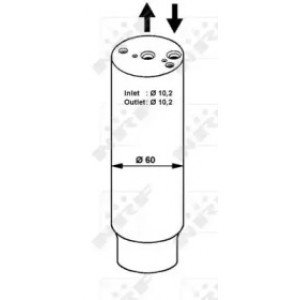 Осушитель кондиционера AS07328496 на TOYOTA RAV4 1994-2001