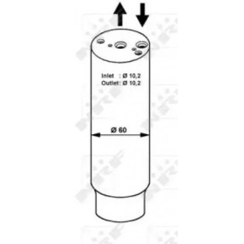 Осушувач кондиціонера AS07328496 на PEUGEOT BOXER 1994-2001