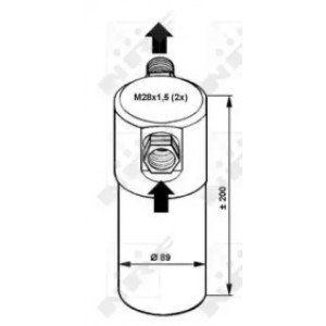 Осушувач кондиціонера AS07327454 на AUDI A6 (C5) 1997-2000