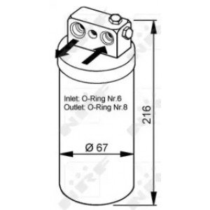 Осушитель кондиционера AS07312789 на OPEL OMEGA B 1994-1999