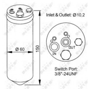 Осушитель кондиционера AS07321777 на NISSAN MICRA (K11) 1992-2002