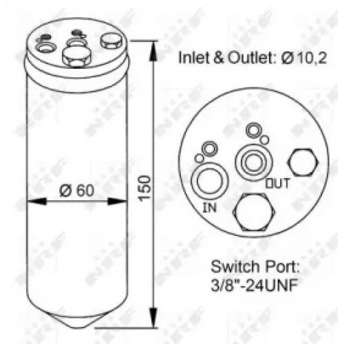Осушитель кондиционера AS07321777 на NISSAN MICRA (K11) 1992-2002