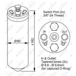 Осушитель кондиционера AS07300205 на SUBARU LEGACY OUTBACK 2000-2004