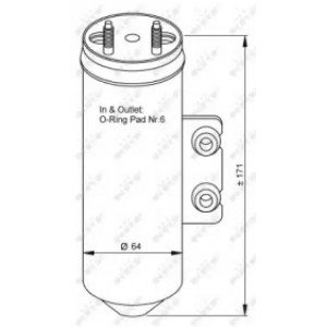 Осушитель кондиционера AS00052958 на PEUGEOT 206 1998-2009