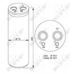 Осушитель кондиционера AS07311644 на SKODA SUPERB (3U) 2002-2008