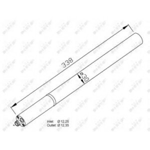 Осушитель кондиционера AS00052490 на VOLKSWAGEN CADDY II 2011-2015