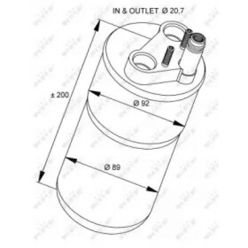 Осушитель кондиционера AS07316247 на RENAULT LAGUNA 2001-2007
