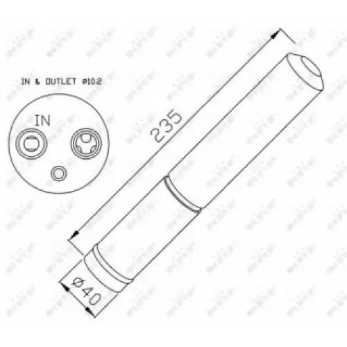 Осушитель кондиционера AS00052623 на SUBARU IMPREZA 1997-2001