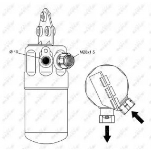 Осушитель кондиционера AS00053528 на AUDI A6 (C5) 2001-2005