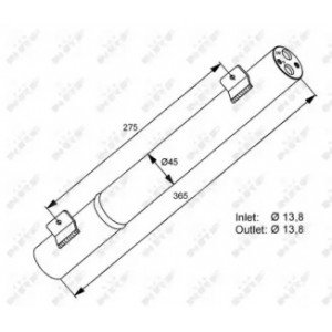Осушитель кондиционера AS00059408 на MERCEDES 245 (B-CLASS) 2005-2011