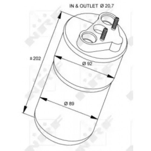 Осушувач кондиціонера AS00059254 на RENAULT TRAFIC 2002-2007
