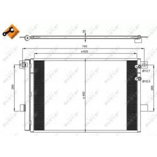 Радиатор кондиционера AS07332102 на VOLKSWAGEN AMAROK 2010-