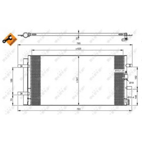 Радиатор кондиционера AS07321097 на AUDI A5 (B8) 2012-2016