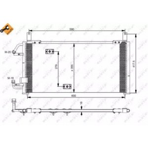 Радиатор кондиционера AS00059622 на DAEWOO NEXIA (N100) 1995-2008