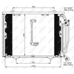 Радиатор кондиционера AS00059424 на MERCEDES 202 (C-CLASS) 1993-2000