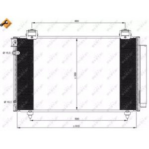 Радіатор кондиціонера AS00052660 на TOYOTA AVENSIS 2003-2008