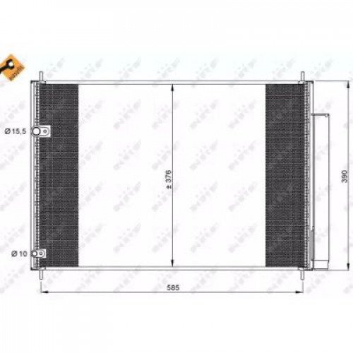 Радиатор кондиционера AS00052650 на TOYOTA COROLLA VERSO (E12) 2004-2009