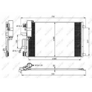 Радиатор кондиционера AS07323898 на NISSAN QASHQAI 2006-2009
