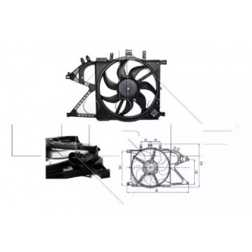 Вентилятор радиатора AS00052879 на OPEL CORSA C 2004-2007
