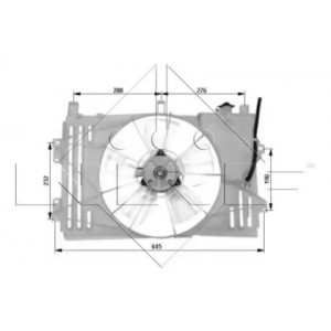 Вентилятор радиатора AS00059219 на TOYOTA COROLLA (E12 EUR) 2002-2007