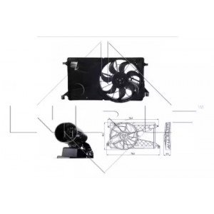 Вентилятор радиатора AS00053124 на MAZDA 3 (BK) 2004-2009