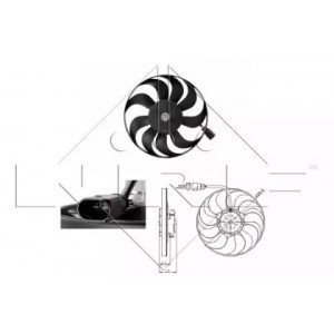 Вентилятор радіатора AS07333520 на AUDI A3 / S3 2003-2012