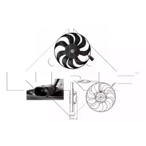 Вентилятор радіатора AS07333520 на AUDI A3 / S3 2003-2012