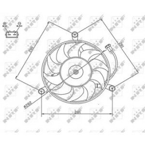 Вентилятор радіатора AS00052502 на VOLKSWAGEN T4 1990-2003