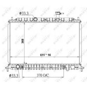 Радіатор охолодження двигуна AS07308412 на KIA RIO 2006-2011