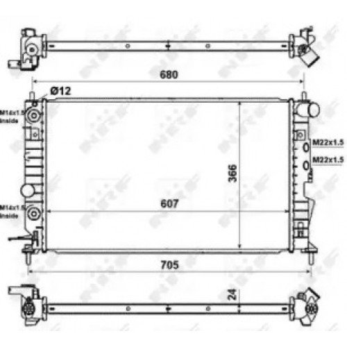 Радиатор охлаждения двигателя AS00052922 на OPEL VECTRA B 1995-1999