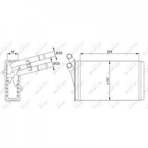 Радиатор печки AS07303546 на SKODA SUPERB (3U) 2002-2008