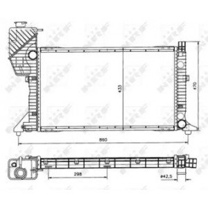 Радіатор охолодження двигуна AS07295240 на MERCEDES SPRINTER 1995-2000