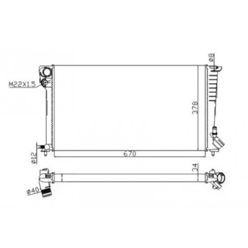 Радиатор охлаждения двигателя AS00052775 на CITROEN BERLINGO 2002-2007
